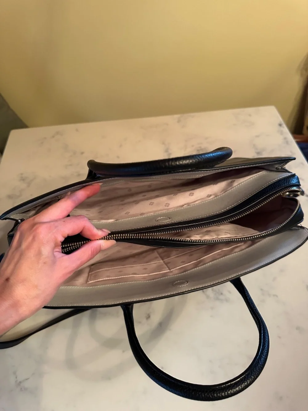 Kate Spade Knott Commuter Laptop Bag Black Leather